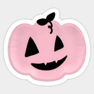 Pink Halloween Pumpkin Sticker